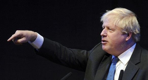 FILE - In this file photo dated Tuesday, Oct. 2, 2018, British Conservative Party Member of Parliament Boris Johnson speaks at a fringe event during the Conservative Party annual conference in Birming ...