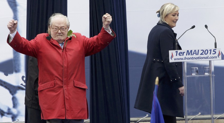 Entzweit: Vater und Tochter Le Pen.
