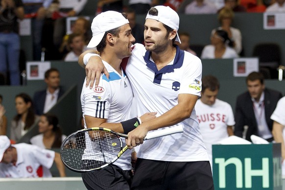 Sie hoffen wieder: die Italiener beim Davis Cup in Genf.