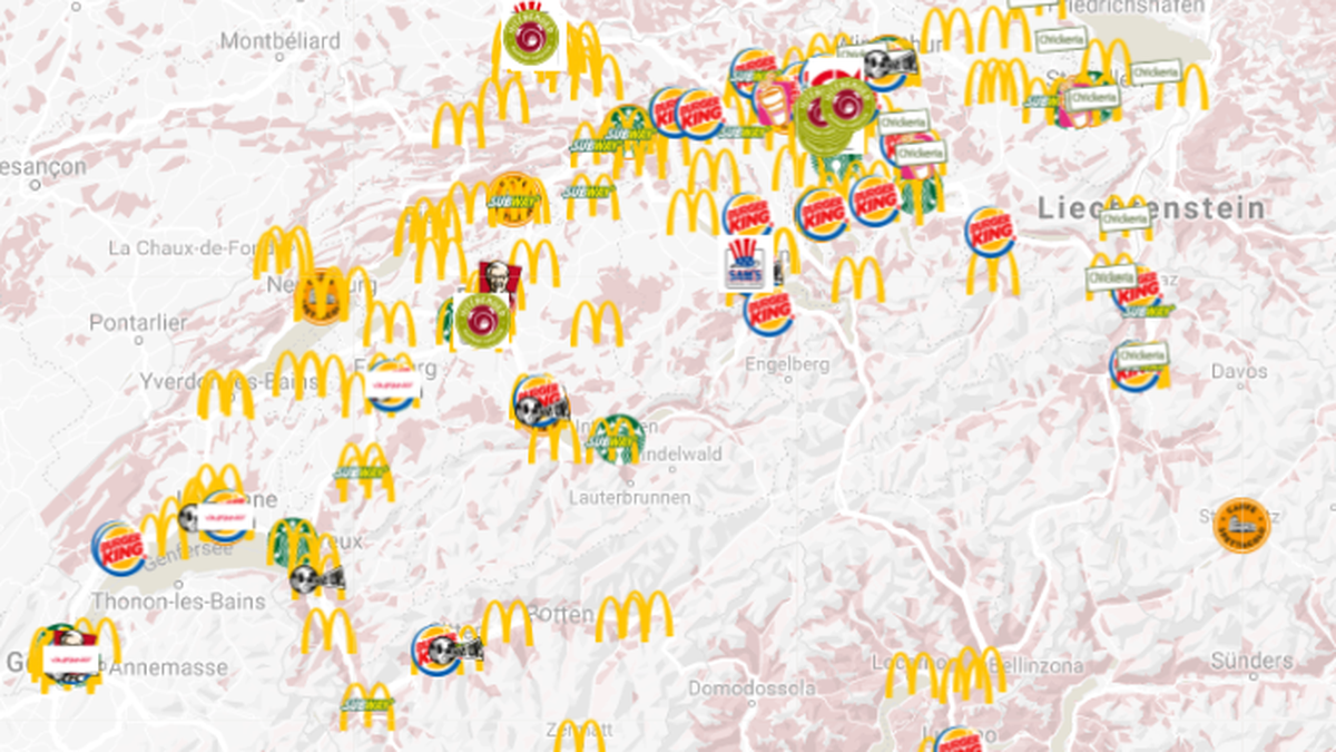 Fast Food Restaurants In Der Schweiz Die Ubersichtskarte Watson