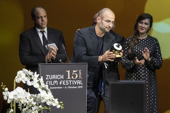 Alexander Nanau receives the golden eye for his movie &quot;Collectiv&quot; in the category &quot;International Documentary Film&quot; during the Award Night ceremony of the 15th Zurich Film Festival  ...