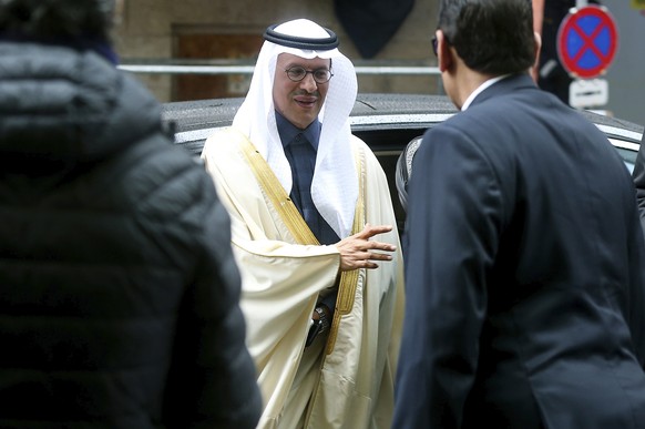 Prince Abdulaziz bin Salman Al-Saud, Minister of Energy of Saudi Arabia, arrives for a meeting of the Organization of the Petroleum Exporting Countries, OPEC, and non OPEC members at their headquarter ...