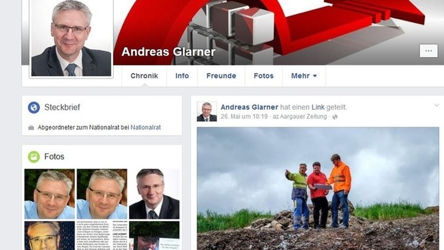 Glarners Facebook-Profil.