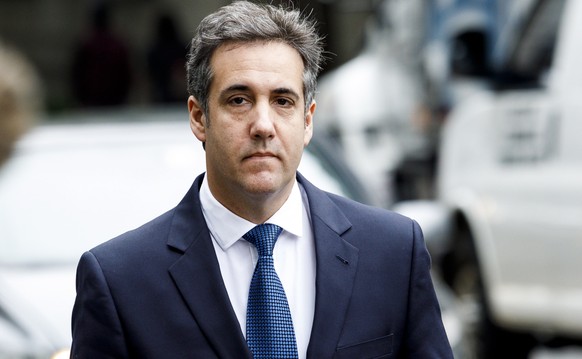 epa07197323 (FILE) - Michael Cohen, President Donald Trump&#039;s then personal attorney, walks with his legal team following a hearing at United States Federal Court in New York, New York, USA, 30 Ma ...