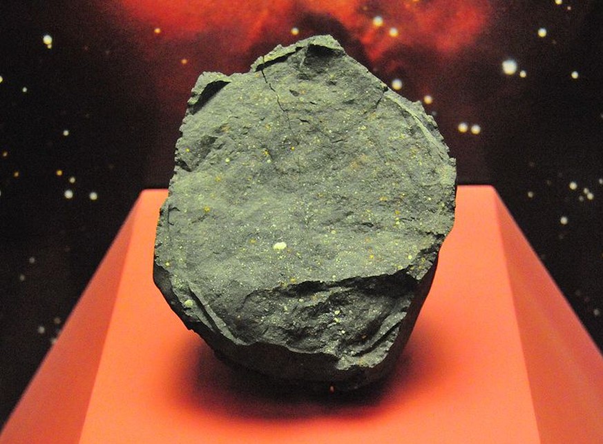 Bruchstück des Murchison-Meteoriten im National Museum of Natural History (Washington)
Von Art Bromage - originally posted to Flickr as Murchison Meteorite, CC BY-SA 2.0, https://commons.wikimedia.org ...