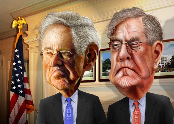 Die Brüder Charles und David Koch kontrollieren die Republikanische Partei.