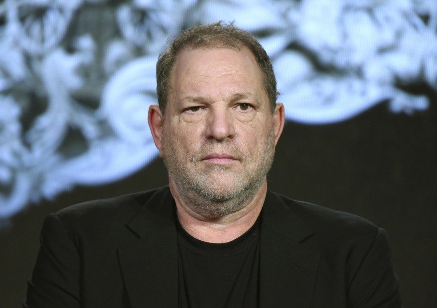 FILE - In this Jan. 6, 2016 file photo, producer Harvey Weinstein participates in the &quot;War and Peace&quot; panel at the A&amp;E 2016 Winter TCA in Pasadena, Calif. Weinstein has been fired from T ...