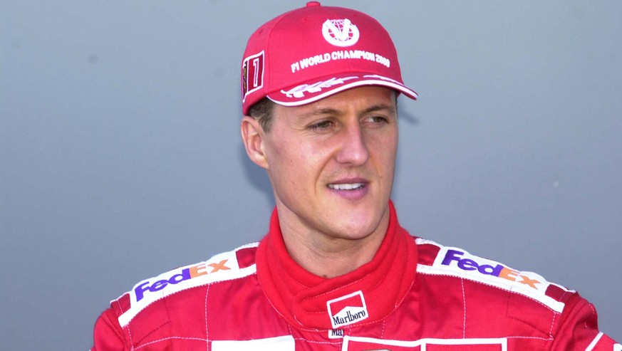 Portrait von Michael Schumacher, Formel 1 Pilot vom Team Ferrari, aufgenommen am GP in Melbourne, Australien im Maerz 2001. (KEYSTONE/Jimmy Froidevaux)