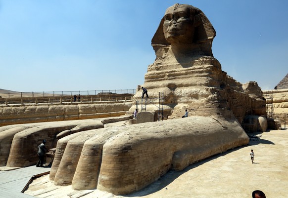 Gesicht aus Stein: Die echte Sphinx.