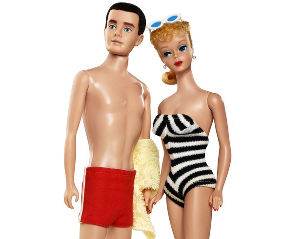 This photo provided by Mattel shows 1961 Ken and Barbie dolls. Mattel announced Tuesday, June 20, 2017, that the company is introducing 15 new looks for the male doll, giving him new skin tones, body  ...