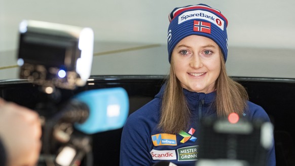 Ingvild Flugstad Ostberg from Norway at a press conference before the first day of the FIS Tour de Ski in Lenzerheide, Switzerland, on Friday, 27 December 2019. (KEYSTONE/Urs Flueeler).