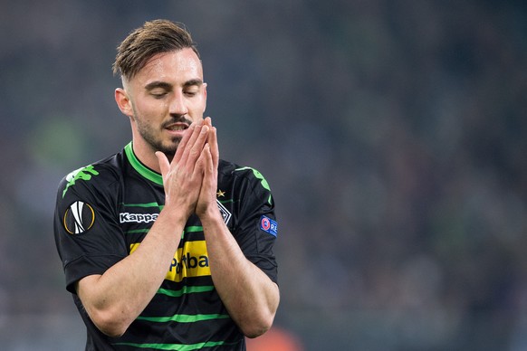 ARCHIVBILD ZUR VERLETZUNG UND DEM FRUEHZEITIGEN SAISONENDE VON JOSIP DRMIC, AM MITTWOCH, 26. APRIL 2017 - Fussball: Europa League, Borussia Moenchengladbach - AC Florenz am 16.02.2017 im Borussia-Park ...