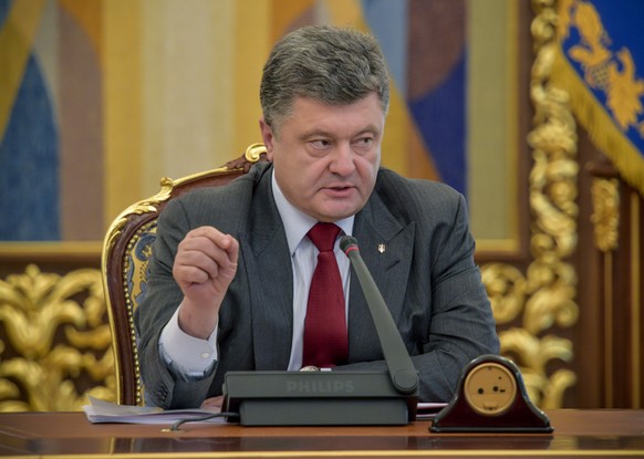 Schwere Stunde für Präsident Poroschenko.