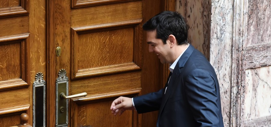 Tsipras im griechischen Parlament.