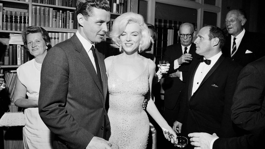 In this May 19, 1962 photo provided by the John F. Kennedy Presidential Library and Museum, actress Marilyn Monroe wears the iconic gown that she wore while singing &quot;Happy Birthday&quot; to Presi ...