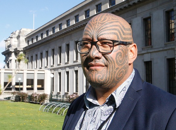 ARCHIV - Rawiri Waititi, Co-Vorsitzender der Maori-Partei, steht vor dem neuseel