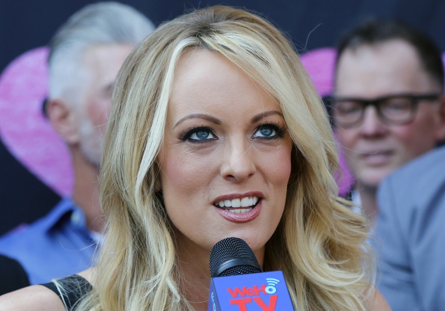 FILE - In this file photo dated Wednesday, May 23, 2018, Stormy Daniels speaks during a ceremony for her receiving a City Proclamation and Key to the City in West Hollywood, Calif. USA. Stormy Daniels ...