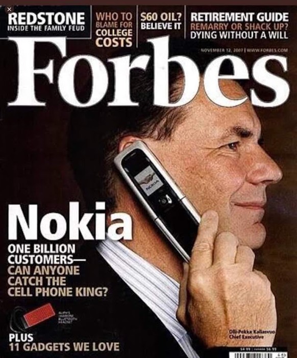 2007 nutzte eine Milliarde Menschen Nokia-Handys. «Kann irgendjemand den Handy-König einholen?», fragte das Wirtschafts-Magazin «Forbes» damals.