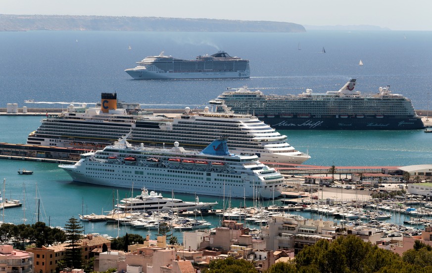 A cruise ship arrives to port at the Balearic island of Palma de Mallorca, Spain, May 3, 2016. REUTERS/Enrique Calvo/File photo