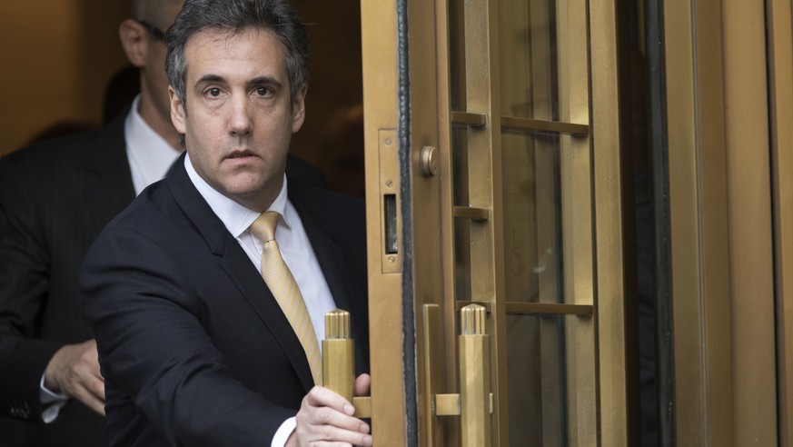 FILE - In this Aug. 21, 2018, file photo, Michael Cohen leaves Federal court, in New York. Cohen, President Trump&#039;s ex-lawyer, is making an court appearance before a federal judge in New York on  ...