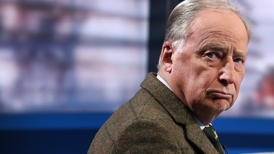 epa06218309 The top candidate of the Alternative for Germany (AfD), Alexander Gauland at the beginning of the tv duel &#039;Elections 2017 - The Final Round&#039; with representants of all the main po ...