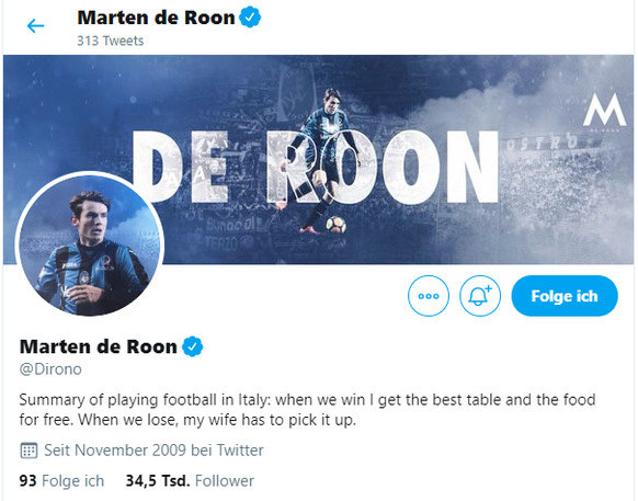 Zu empfehlen: der Twitter-Account von Marten de Roon.