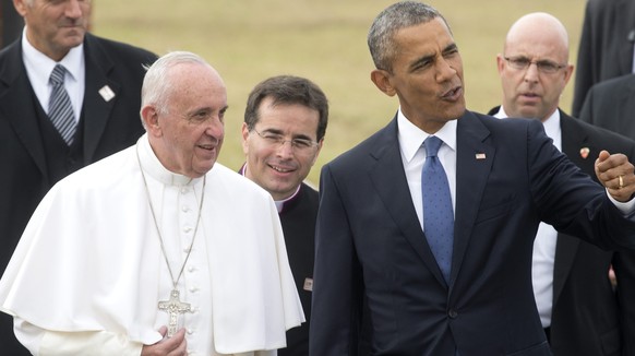 Papst Franziskus an der Seite von Barack Obama: Für den Pontifex ist es der erste USA-Besuch überhaupt.