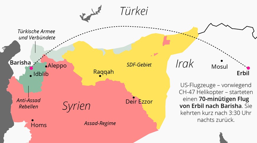 Flug Karte Syrien
