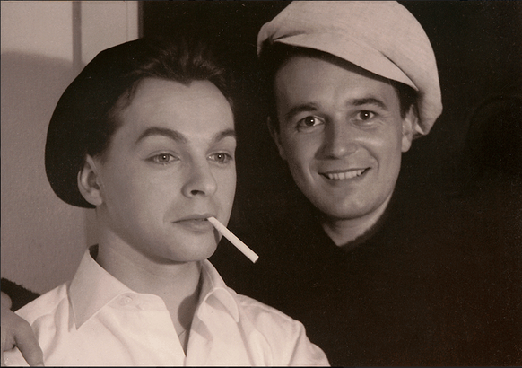 Das junge Paar Röbi Rapp (l.) und Ernst Ostertag 1956.