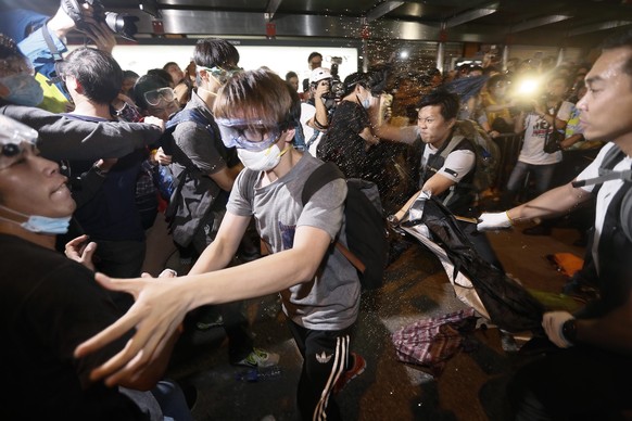 Hongkong am 18. Oktober: Protest gegen die Polizeigewalt.