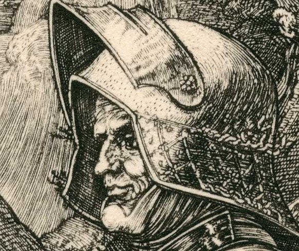 Leider existiert kein Bild von Kuoni. Darum wollen wir diesen Ausschnitt des Kupferstichs «Ritter, Tod und Teufel» (1513) von Albrecht Dürer als Symbolbild verwenden.