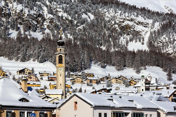 Die Schweizer Gemeinde Samedan im Kanton Graubünden ist die durchschnittlich kälteste Ortschaft der Schweiz.