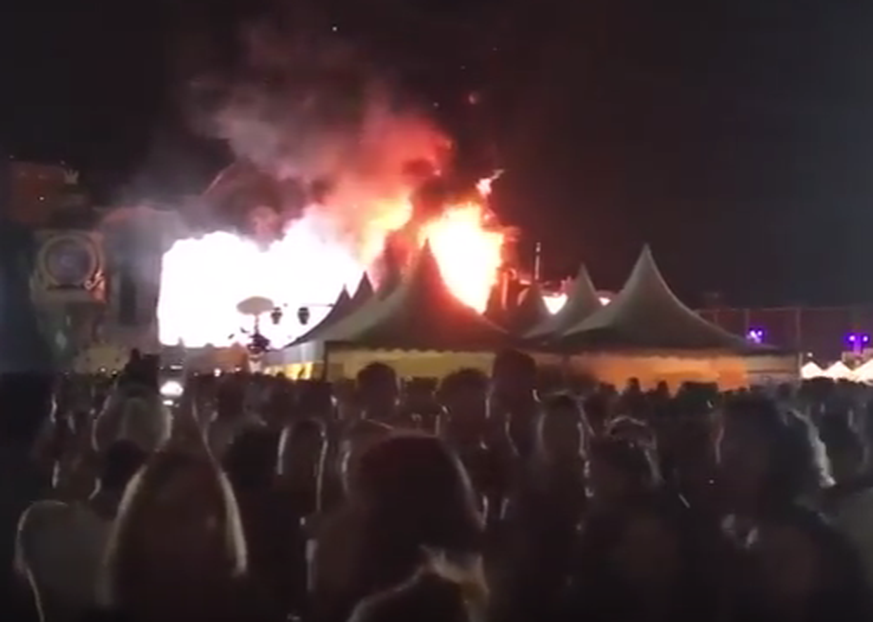 Brand auf Bühne am Tomorrowland-Festival in Spanien