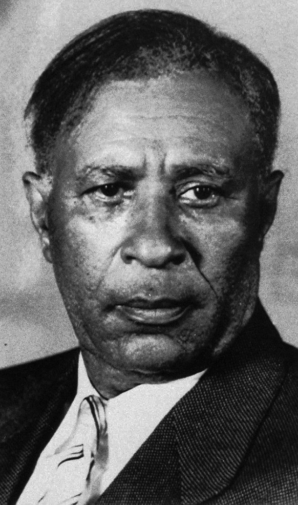 FILE – This 1945 file photo shows inventor Garrett A. Morgan. Living in Cleveland as an adult, Morgan received a patent in 1914 for a gas mask he developed, and helped found the Cleveland Association  ...