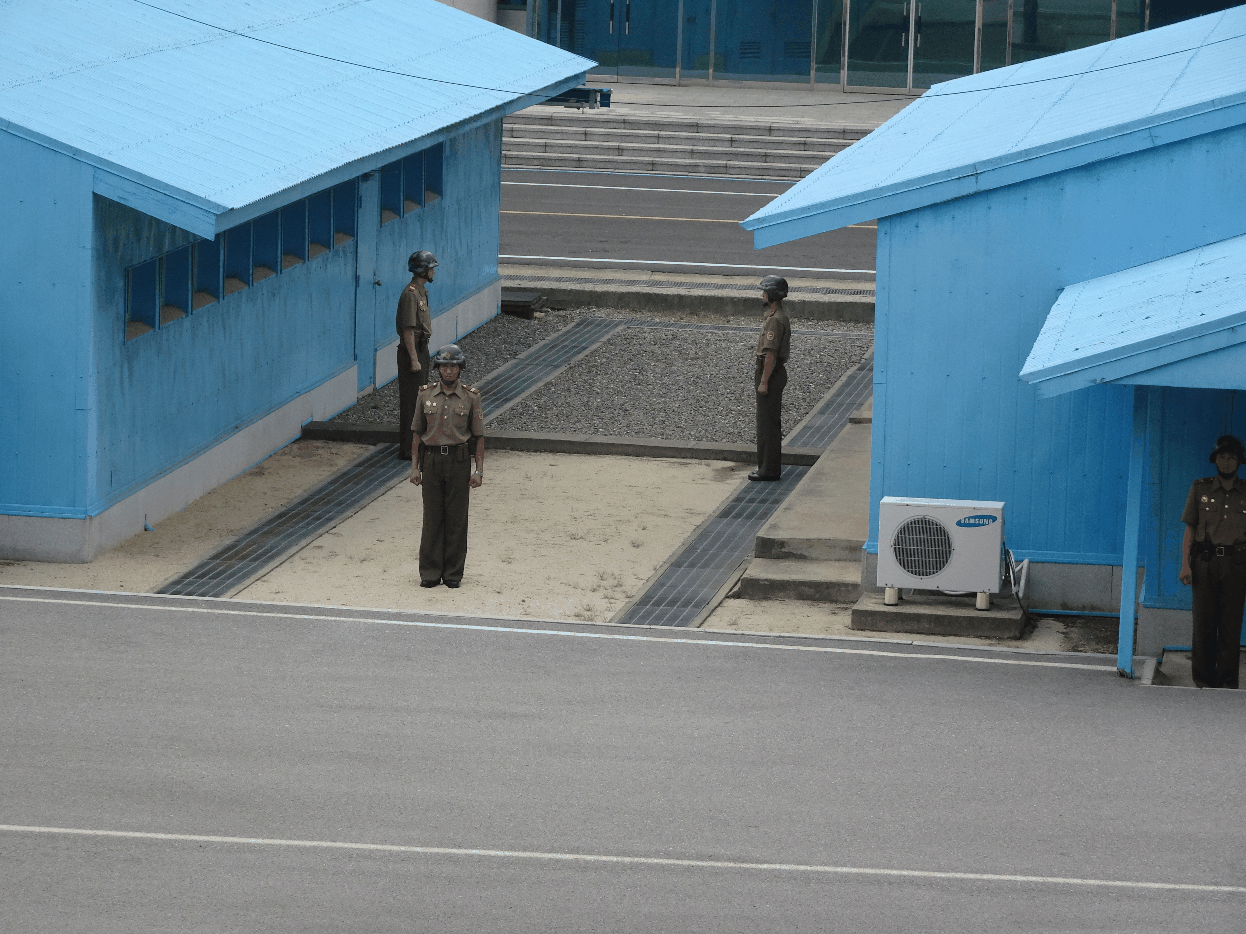Die Demarkationslinie, die Nord- und Südkorea trennt.