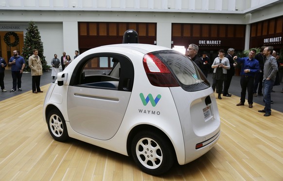 The Waymo driverless car is displayed during a Google event, Tuesday, Dec. 13, 2016, in San Francisco. The self-driving car project that Google started seven years ago has grown into a company called  ...