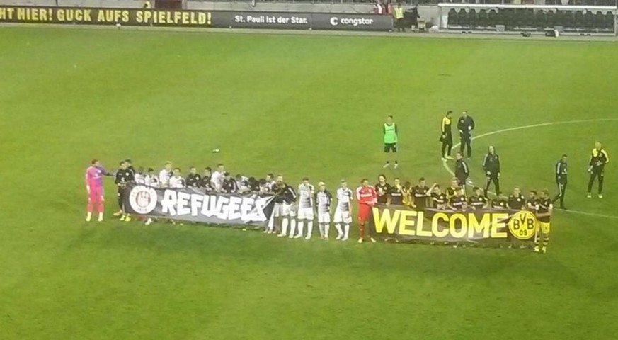 Der FC St.Pauli heisst Flüchtlinge willkommen.