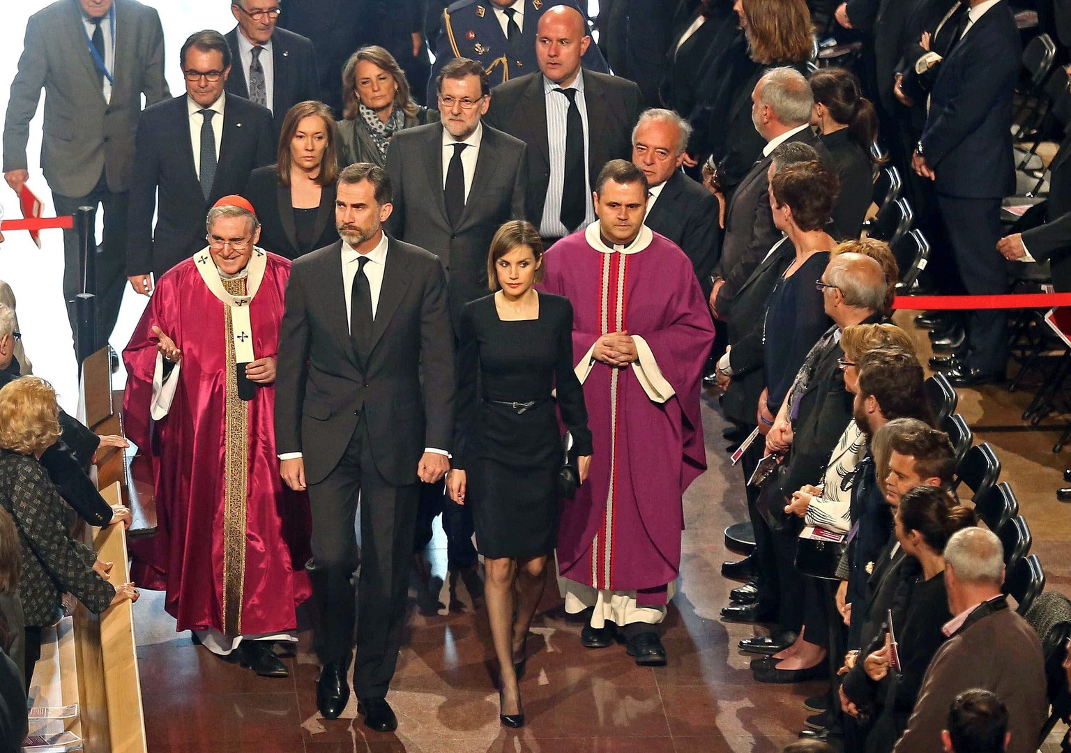 König Felipe VI. und Königin Letizia waren in der Sagrada Familia auch zugegen.&nbsp;