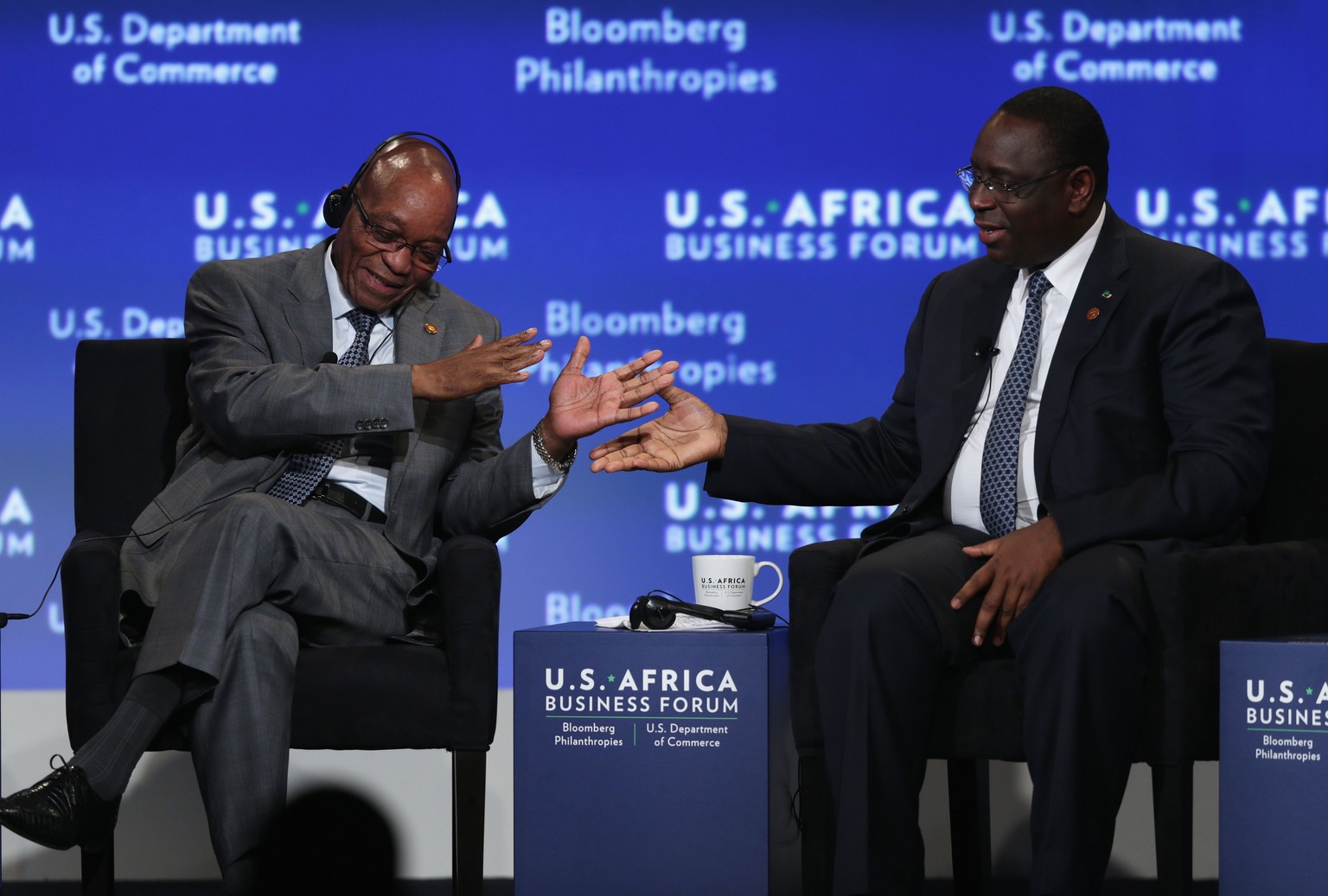 Die Präsidenten von Südafrika (Zuma) und Senegal (Sall) in Washington.