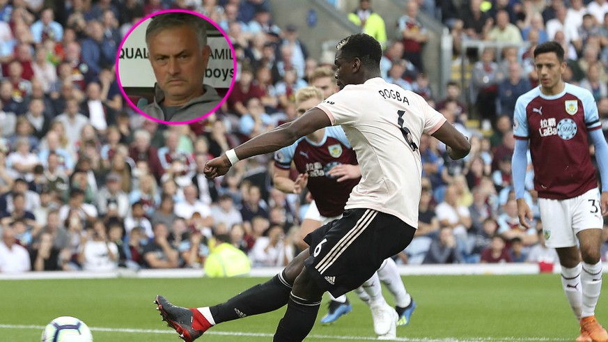 Paul Pogba beim Penalty – er sorgte dafür, dass die Mundwinkel von Mourinho nach unten zeigten.