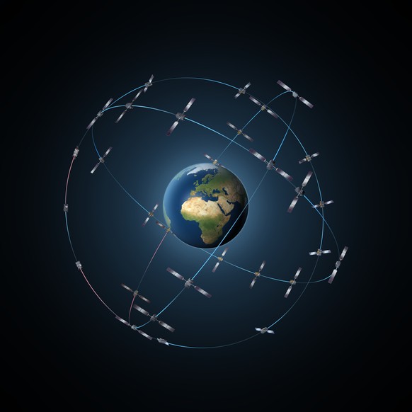 Die geplante Galileo-Konstellation mit 30 Satelliten