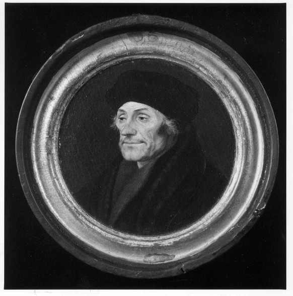 Namensgeber: Erasmus von Rotterdam. Der Humanist verstarb 1536 in der Schweiz.