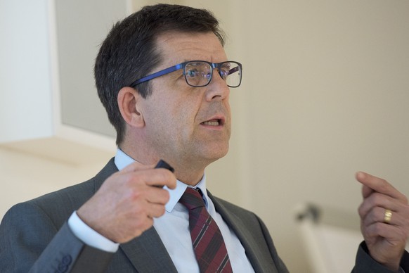 Peter Gasser, Leiter Personenfreizuegigkeit und Arbeitsbeziehungen, SECO, aeussert sich zur Umsetzung der flankierenden Massnahmen zum freien Personenverkehr Schweiz - EU am Donnerstag, 12. Mai 2016 i ...