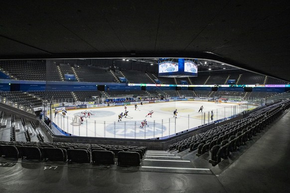 Das Eishockeyspiel der National League zwischen dem EV Zug und den Rapperswil-Jona Lakers am Samstag, 14. November 2020, in der Bossard Arena in Zug. (KEYSTONE/Alexandra Wey)