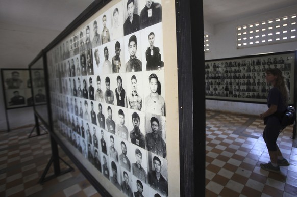 A tourist visits the Tuol Sleng Genocide Museum, also known as the notorious security prison S-21, in Phnom Penh January 21, 2015. The U.N backed tribunal in Cambodia on Wednesday commenced the second ...