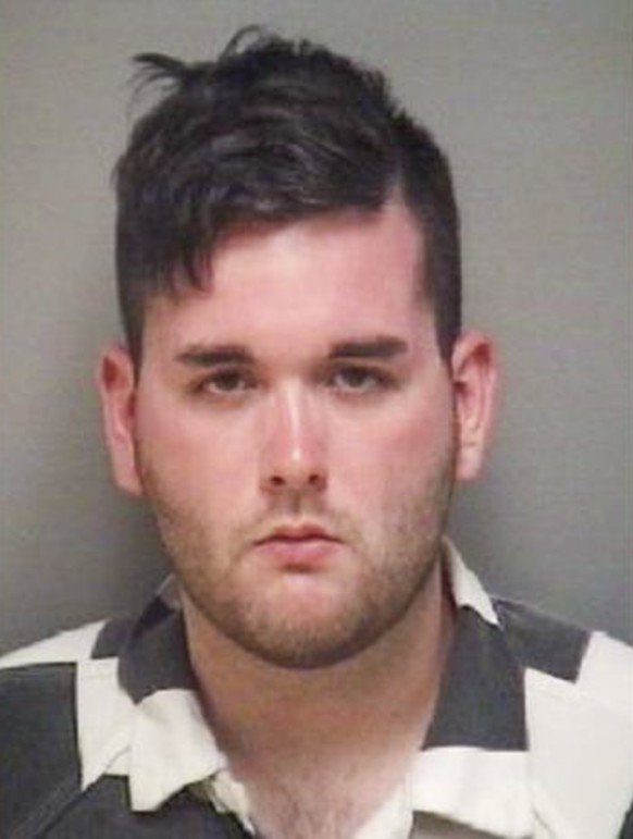 epa06142082 A handout photo made available by the Albemarle-Charlottesville Regional Jail on 13 August 2017 shows James Alex Fields Jr., who has been charged with second degree murder after he reporte ...