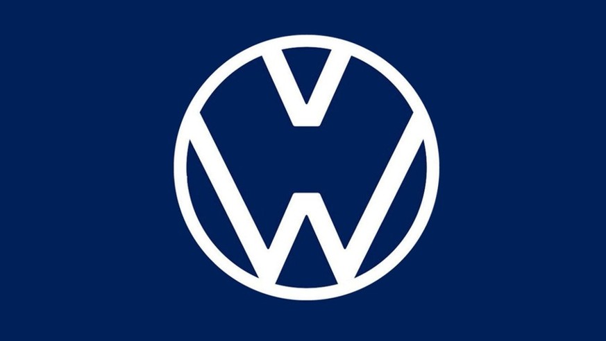 Überarbeitetes VW-Logo: Zusammen mit dem Hinweis «Danke fürs Abstand halten» soll es auf die Corona-Gefahr hinweisen.
