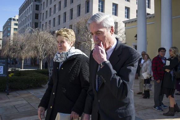 IN this March 24, 2019, photo, Special Counsel Robert Mueller, and his wife Ann, depart St. John&#039;s Episcopal Church, across from the White House, in Washington. The release of the special counsel ...