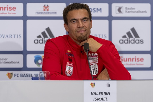 LASK&#039;s head coach Valerien Ismael speaks during a press conference the day before the UEFA Champions League third qualifying round first leg match between Switzerland&#039;s FC Basel 1893 and Aus ...