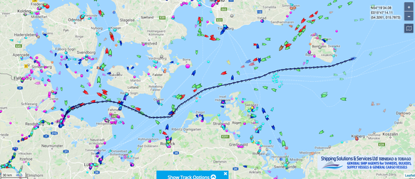 Regina Seaways ferry, Schiff Route